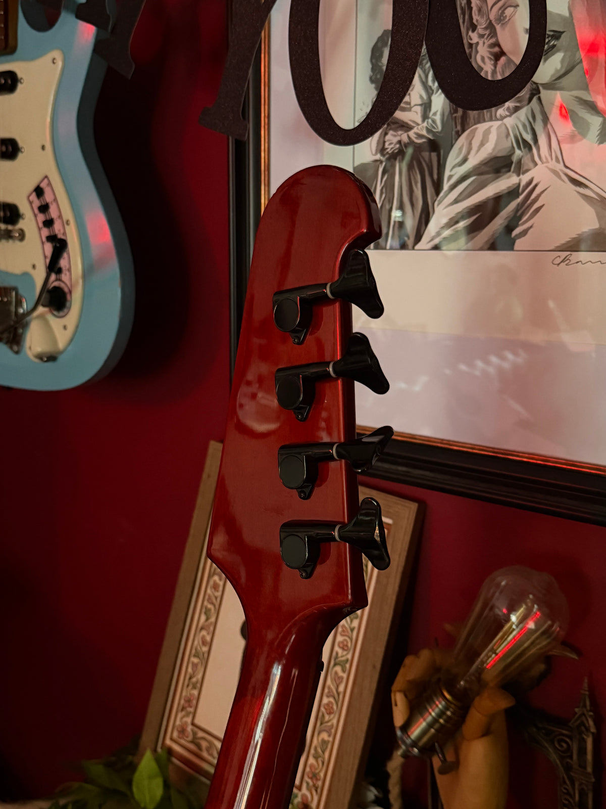 Garnet! – Epiphone Thunderbird IV – 2001 Korean Made – Transparent Red