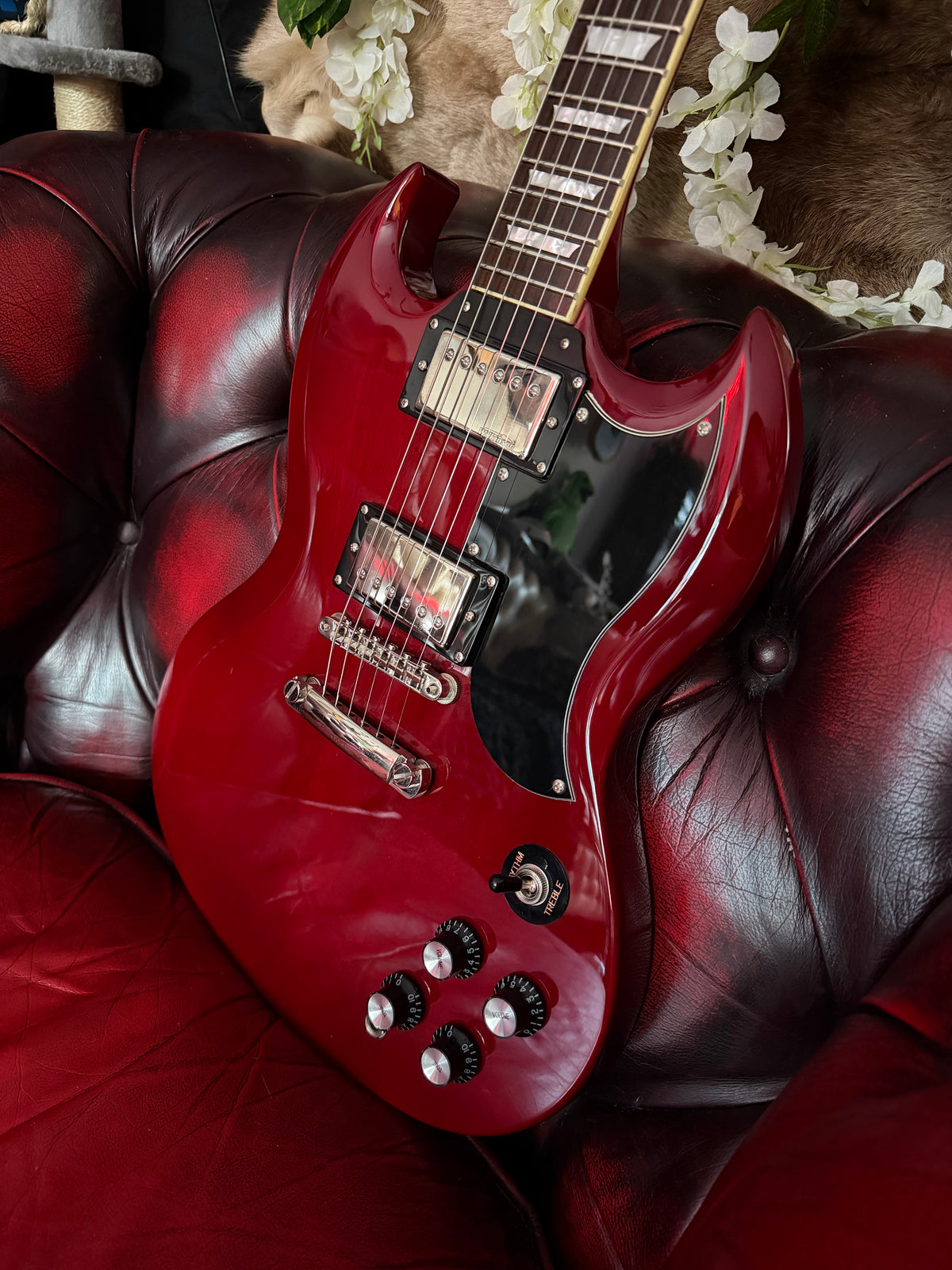 Carmella! - Vintage VS6 • Cherry Red • Wilkinson Hardware & Pickups