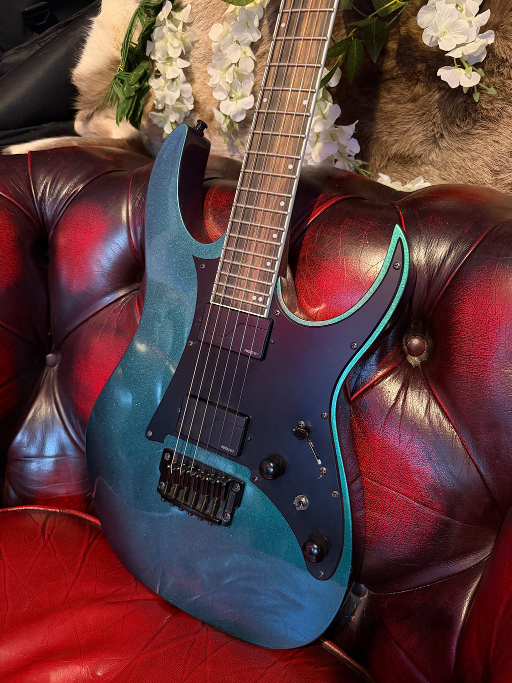 Mystique! - Ibanez RG631ALF Axion Label | Blue Chameleon