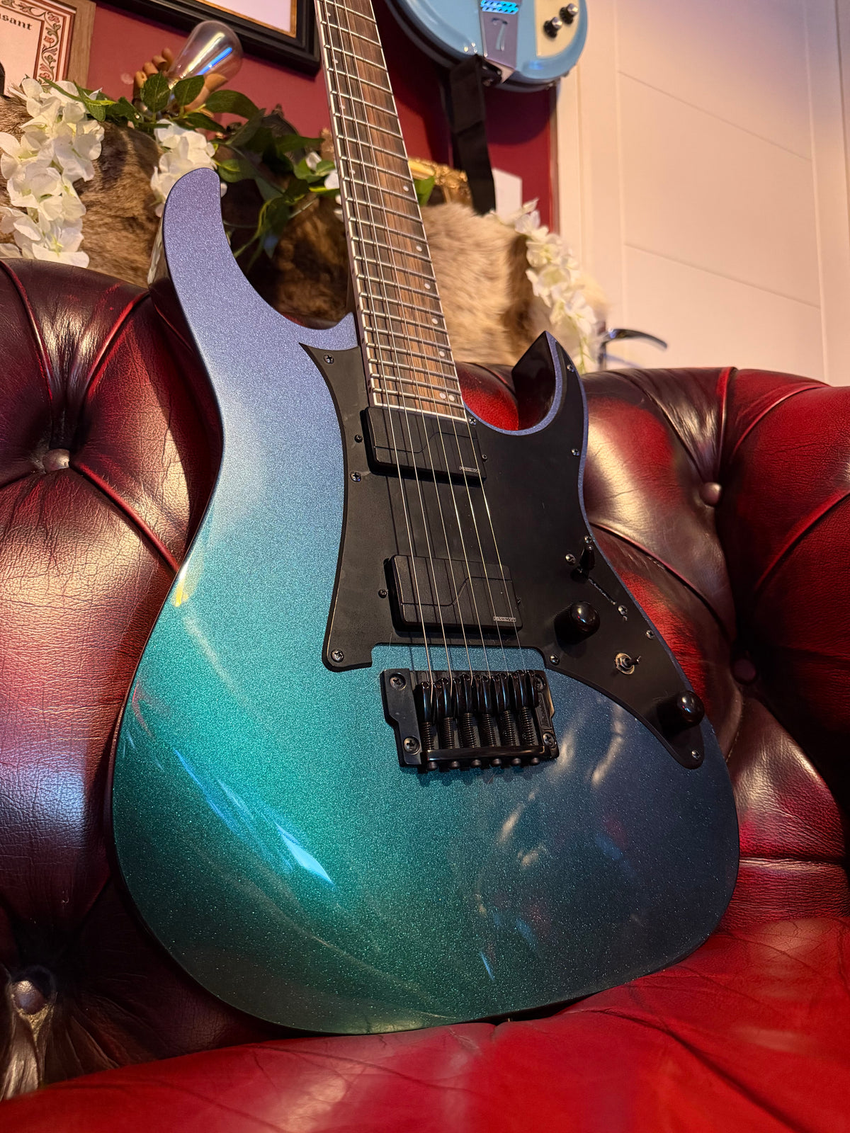 Mystique! - Ibanez RG631ALF Axion Label | Blue Chameleon