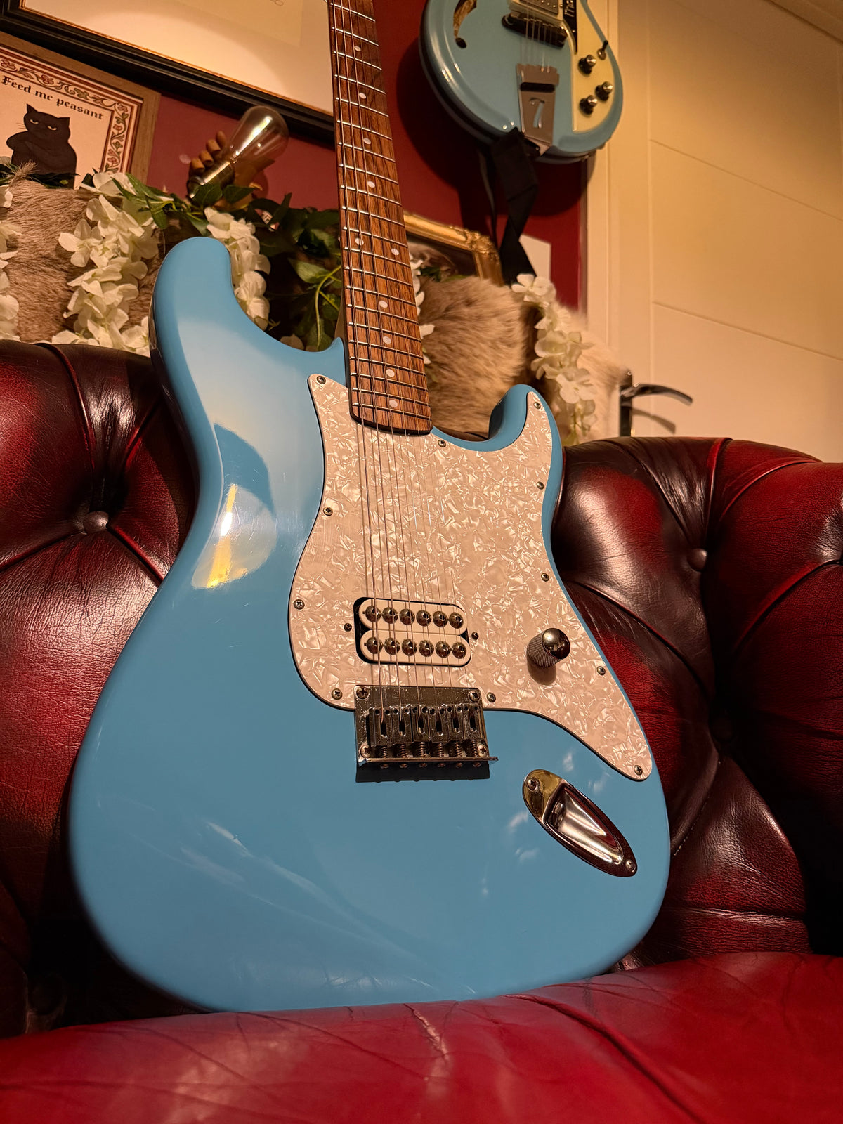 Josie! - Stagg Tom DeLonge-Inspired Strat-Style Electric Guitar | Blue