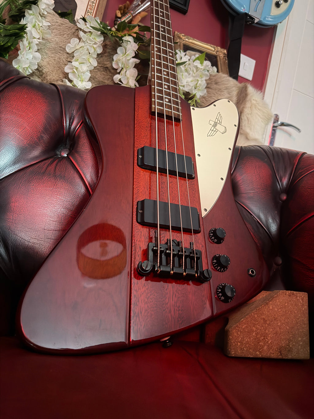 Garnet! – Epiphone Thunderbird IV – 2001 Korean Made – Transparent Red