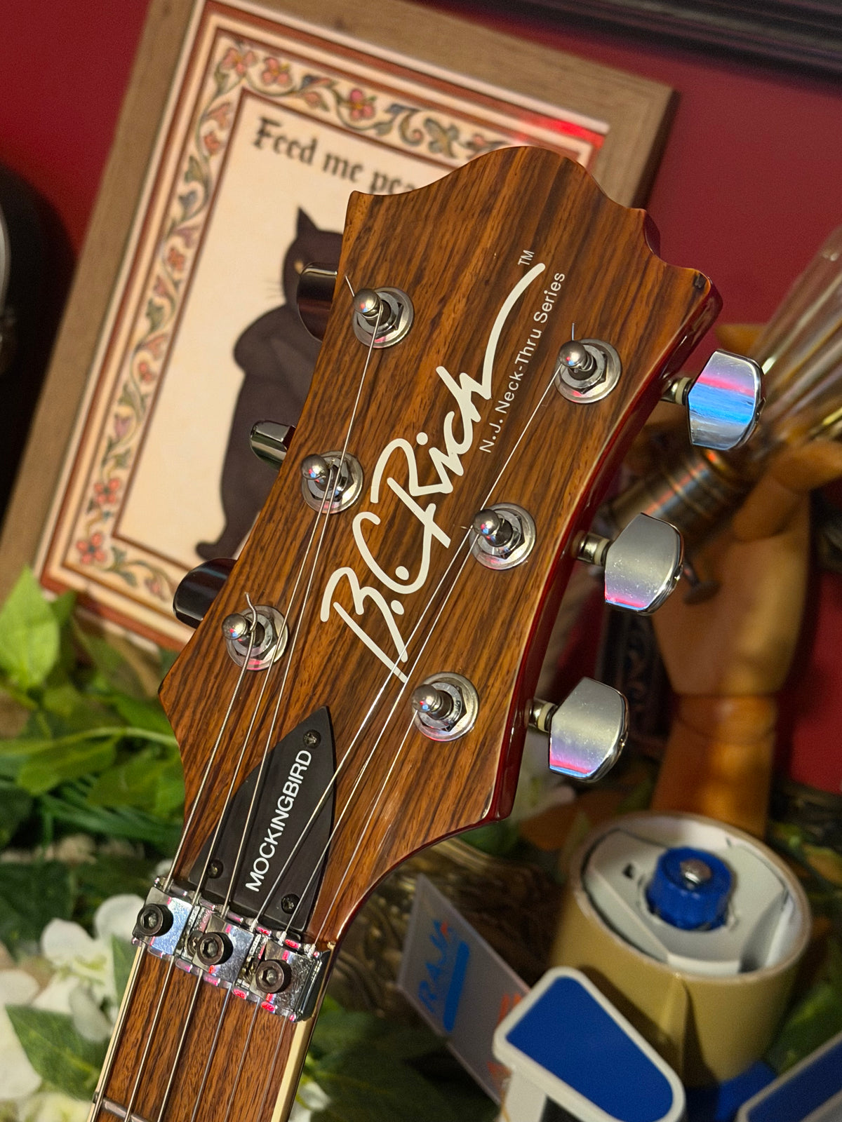 Scarlet! - B.C. Rich Mockingbird NJ Neck-Thru c.1999–2002 Transparent Red