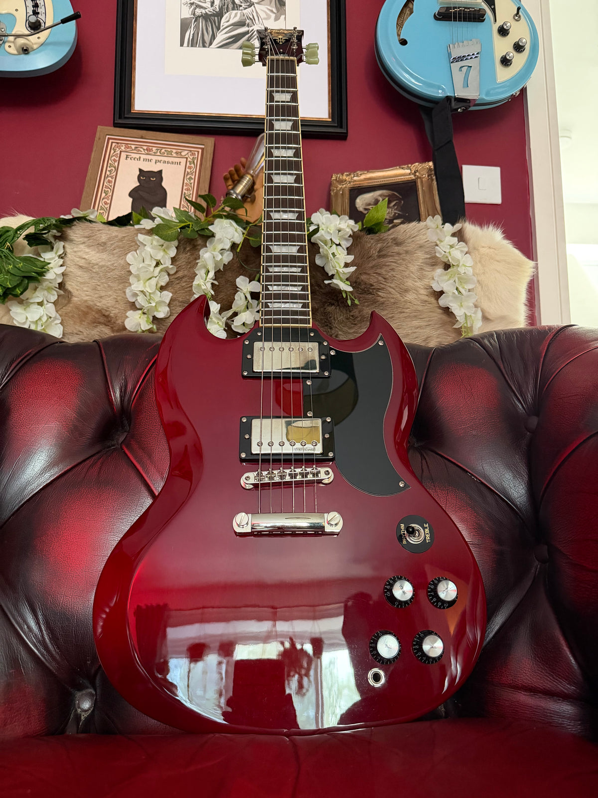 Carmella! - Vintage VS6 • Cherry Red • Wilkinson Hardware & Pickups