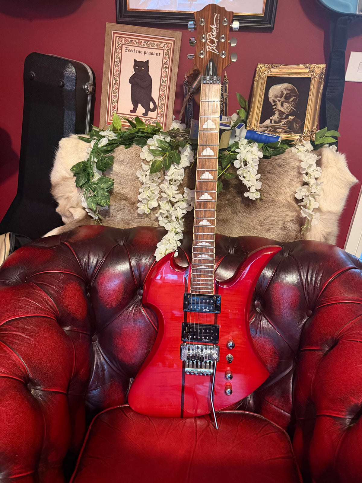 Scarlet! - B.C. Rich Mockingbird NJ Neck-Thru c.1999–2002 Transparent Red