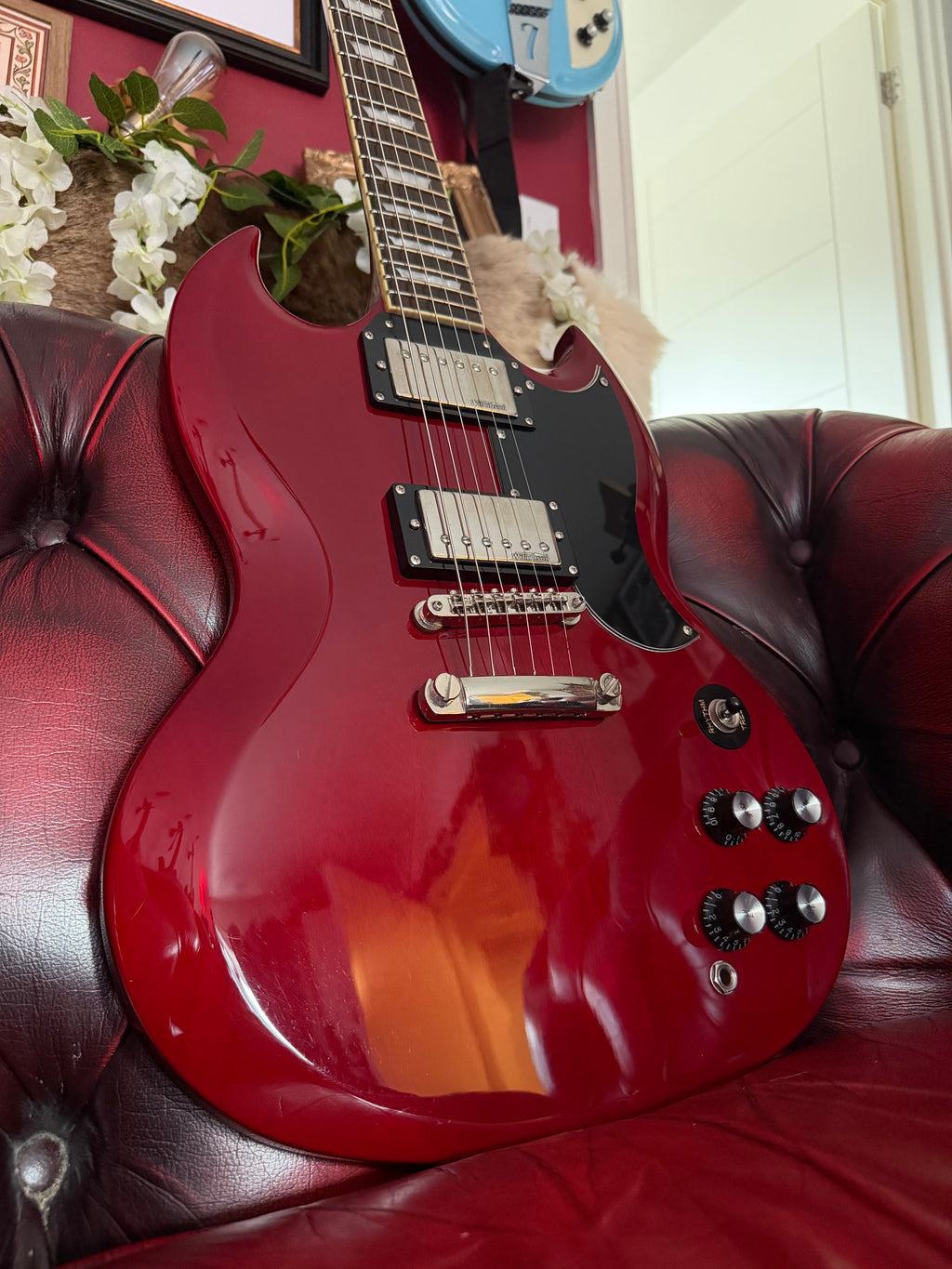 Carmella! - Vintage VS6 • Cherry Red • Wilkinson Hardware & Pickups