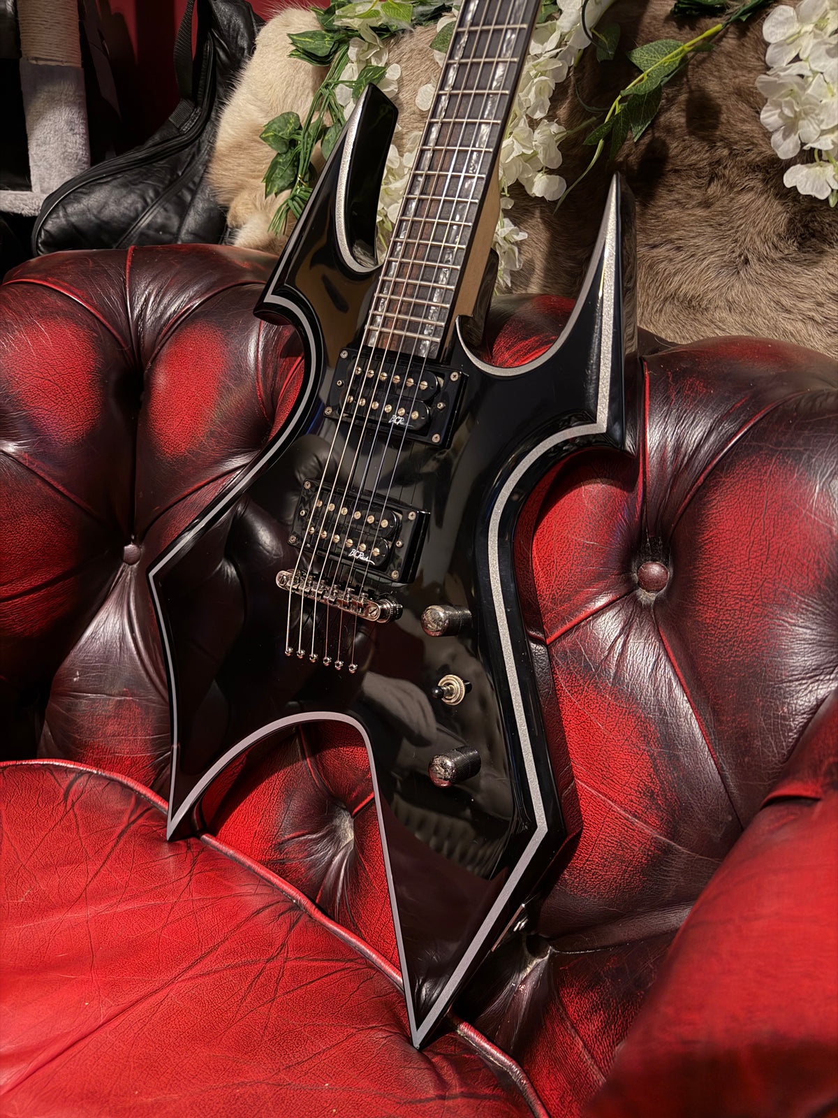 Malice! - B.C. Rich Warbeast Trace – Onyx Black &amp; Silver – Circa 2010
