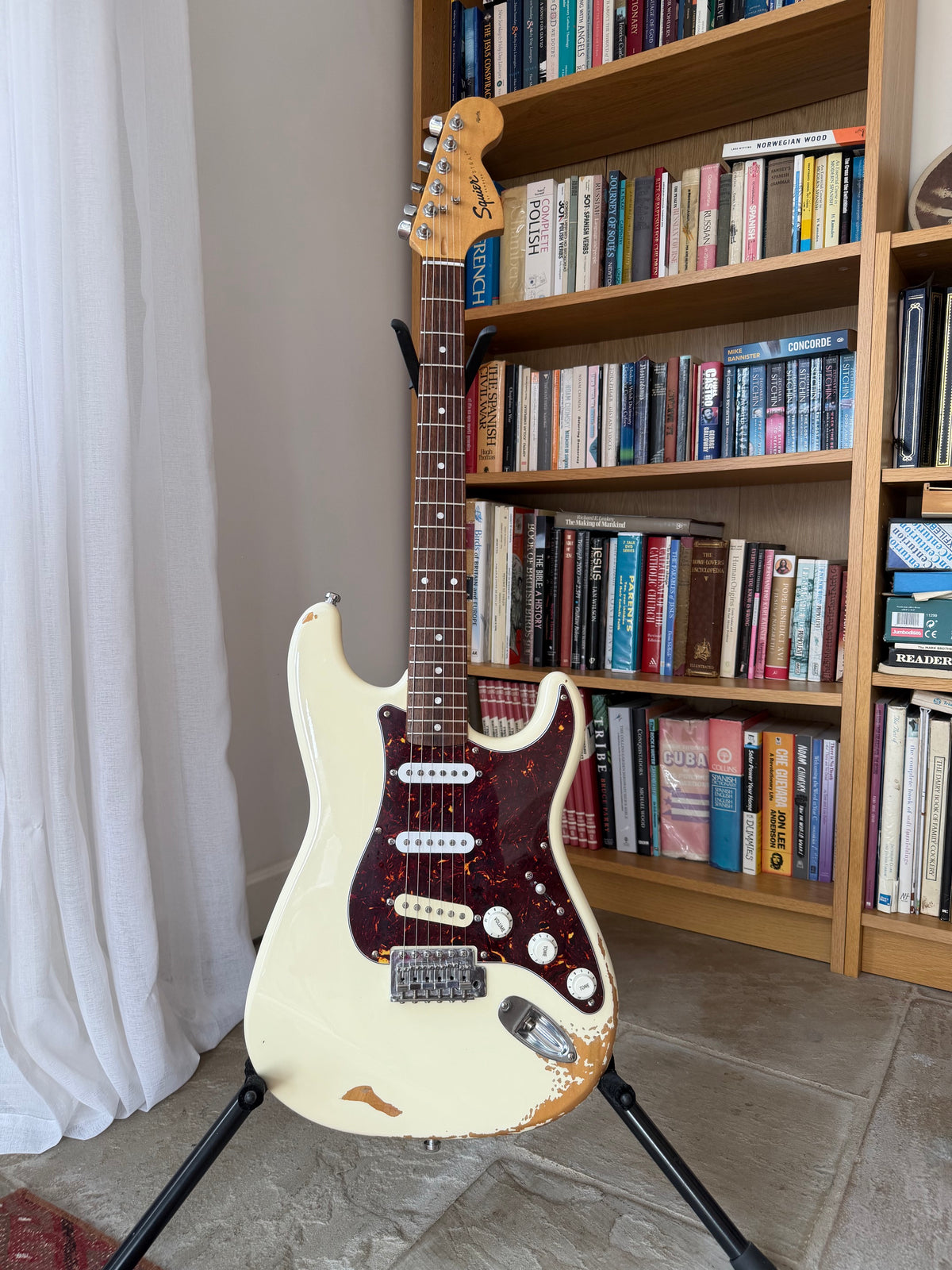 Stevie! - Squier 20th Anniversary Stratocaster • 2002 • Aged Cream