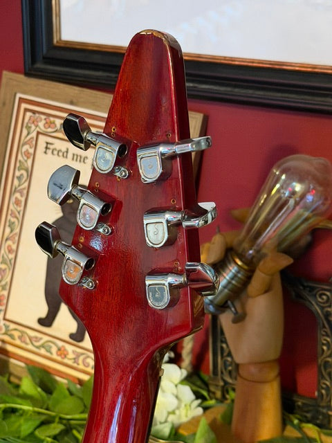Moriarty! - c.1972–75 Japanese FujiGen Flying V | 2387 / Rocket Roll Family | Transparent Cherry