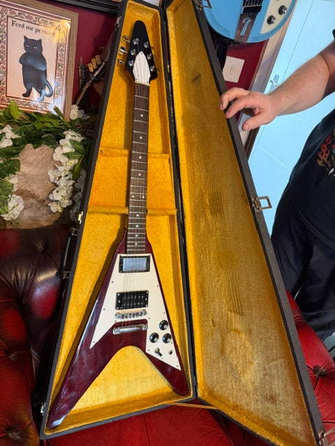 Moriarty! - c.1972–75 Japanese FujiGen Flying V | 2387 / Rocket Roll Family | Transparent Cherry