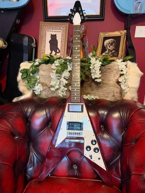 Moriarty! - c.1972–75 Japanese FujiGen Flying V | 2387 / Rocket Roll Family | Transparent Cherry