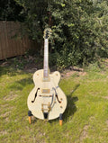 Walter - white hollow-body electric guitar