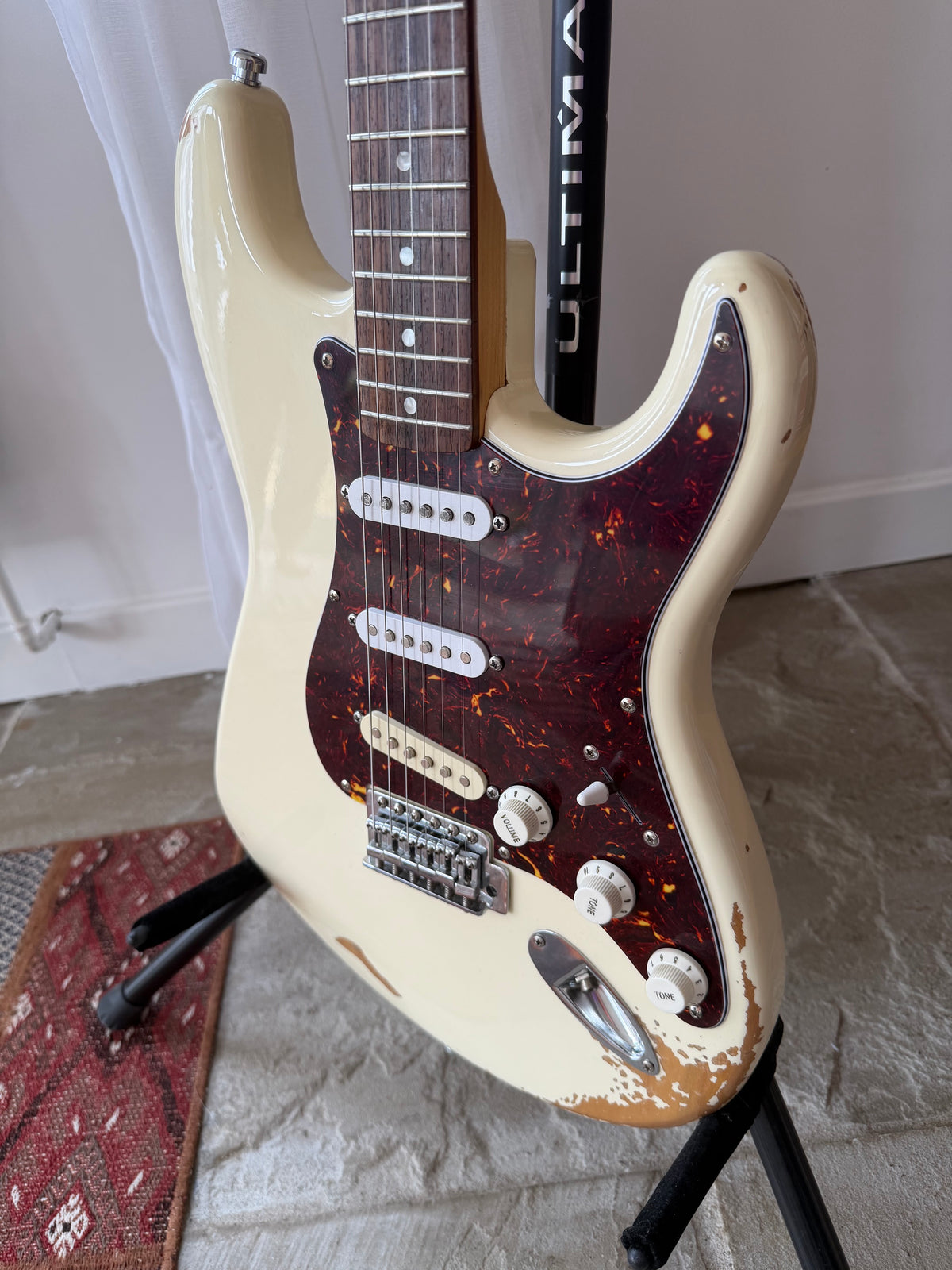 Stevie! - Squier 20th Anniversary Stratocaster • 2002 • Aged Cream