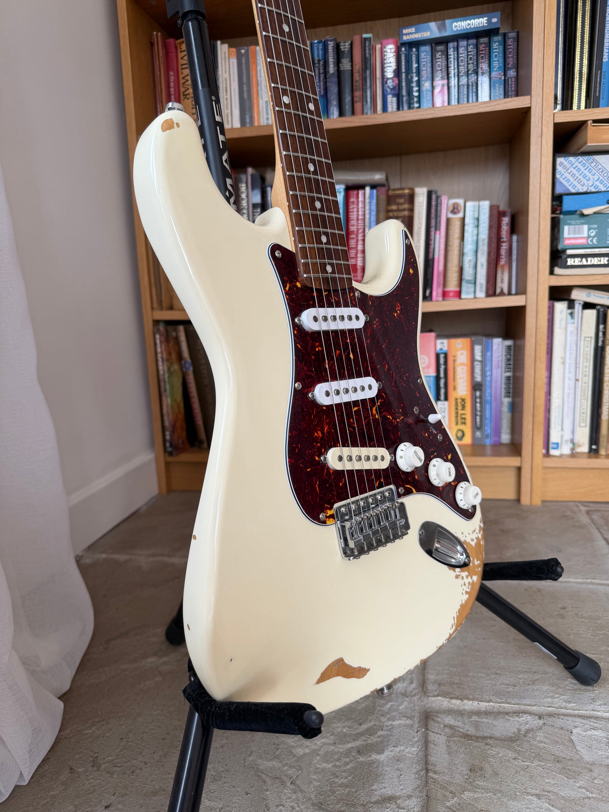 Stevie! - Squier 20th Anniversary Stratocaster • 2002 • Aged Cream