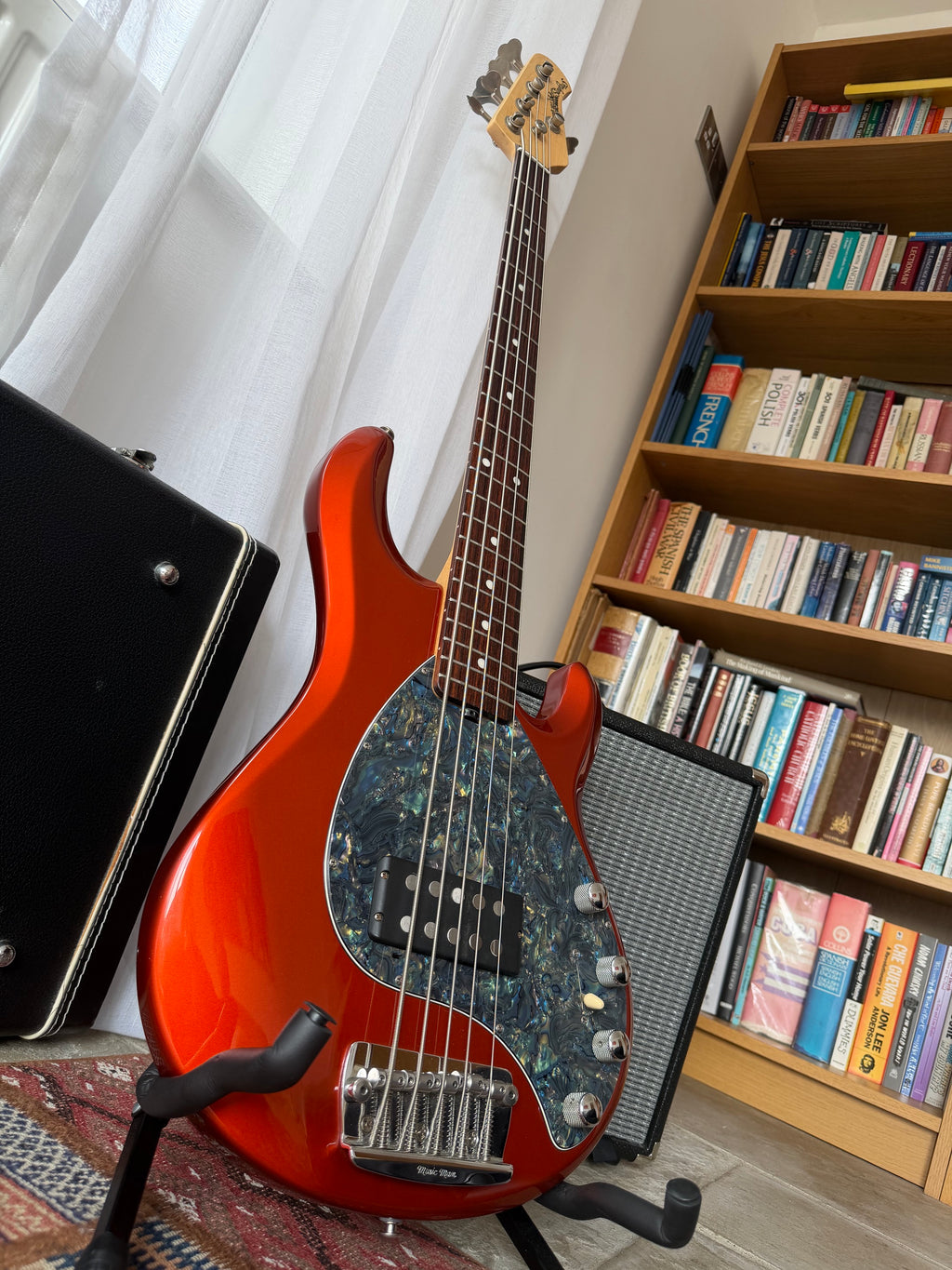 Leo! - Ernie Ball Music Man StingRay 5, 2004, Lava Pearl