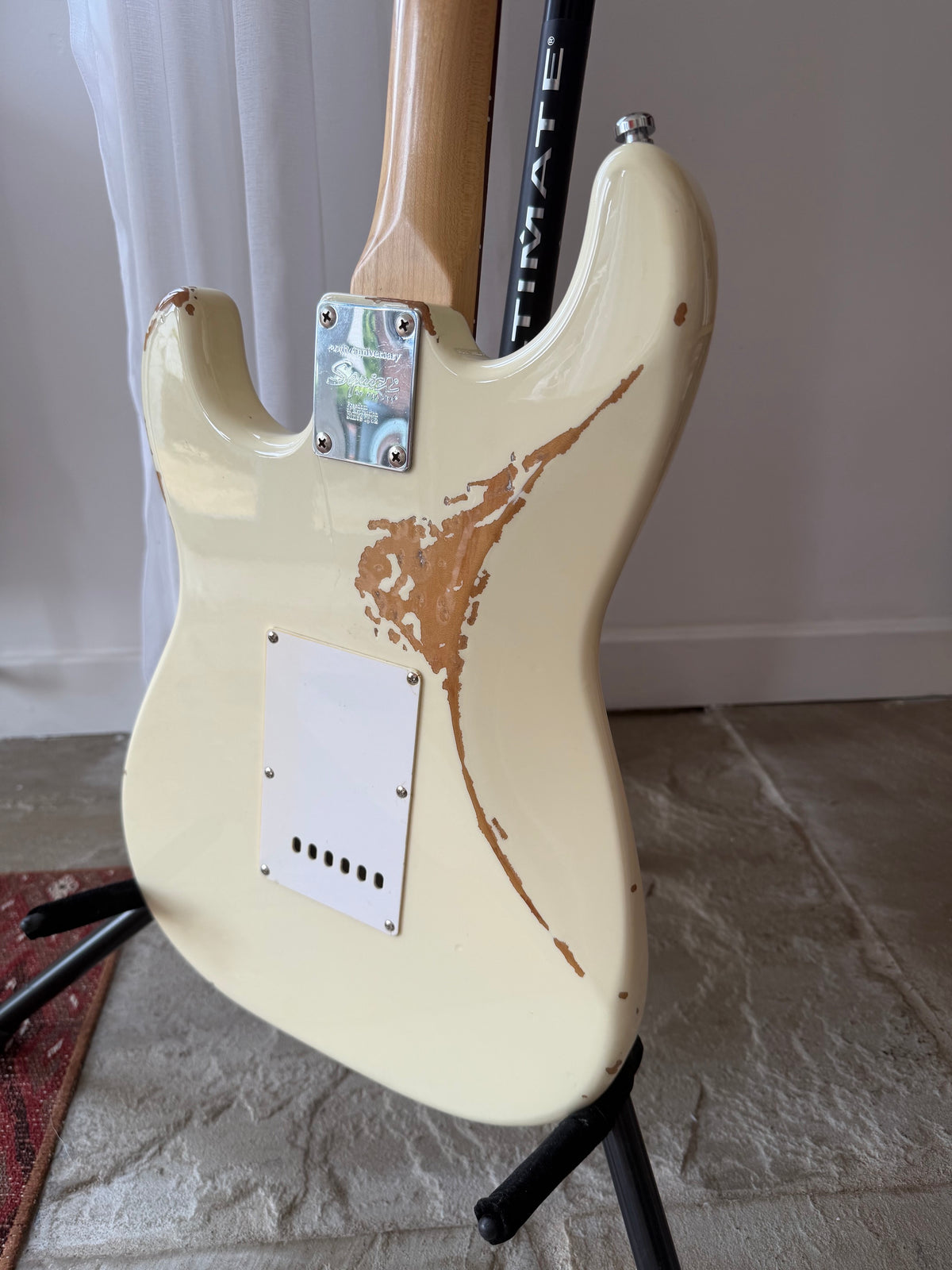Stevie! - Squier 20th Anniversary Stratocaster • 2002 • Aged Cream